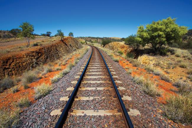 The Ghan Railway crosses the Larapinta Trail near Alice Springs | <i>Graham Michael Freeman</i>