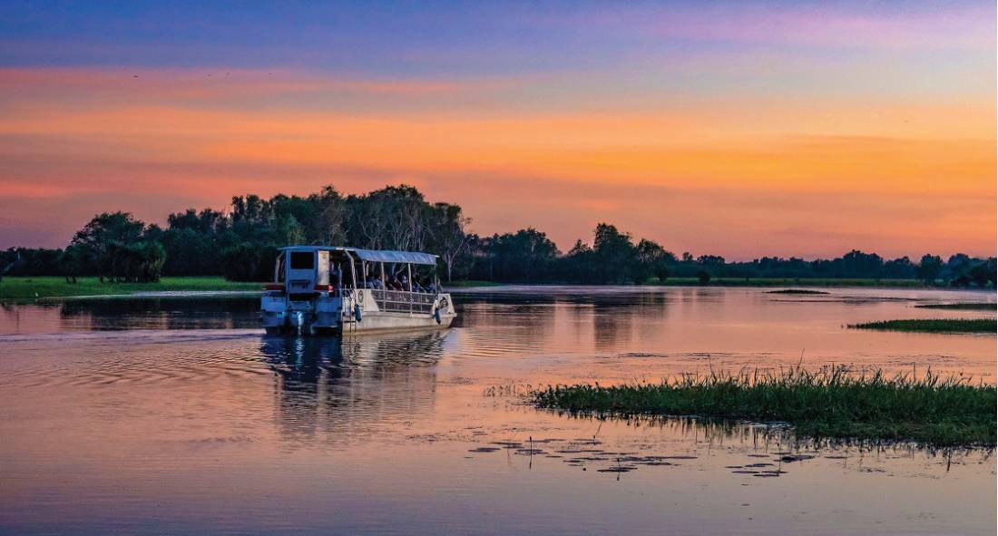 A spectacular sunset experienced on the Yellow Waters cruise in Kakadu | <i>Peter Walton</i>